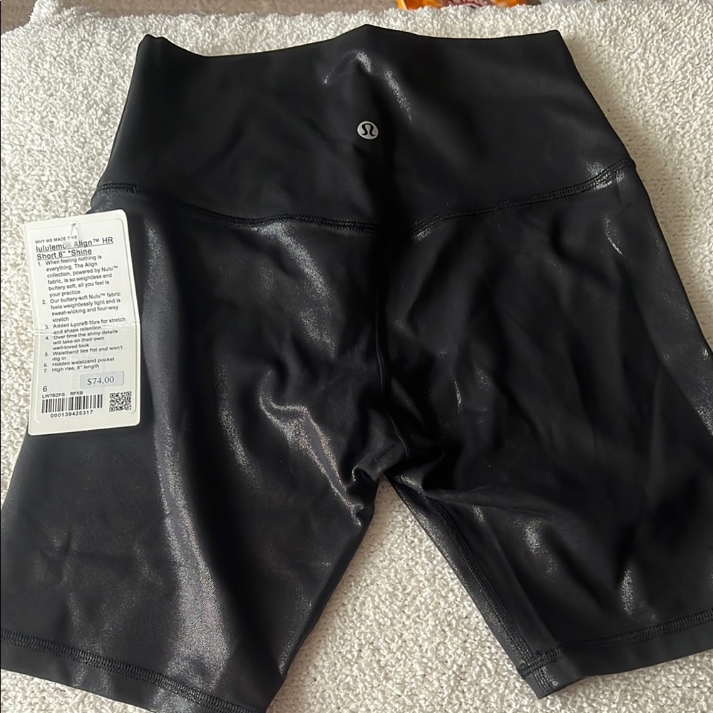 Lululemon Athletica Black Bike Shorts High-Waisted Performance